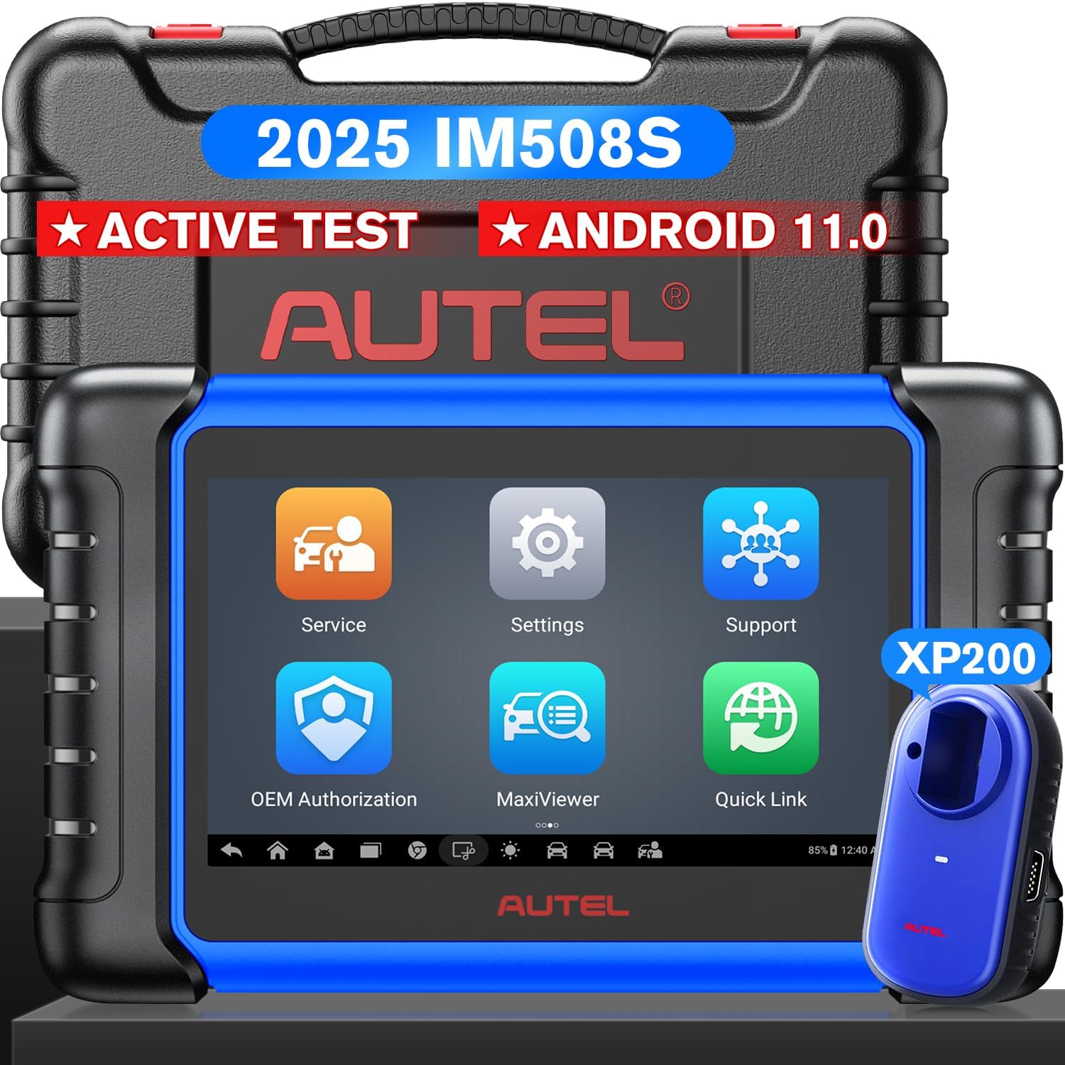 Autel MaxiIM IM508S: 2025 Automotive Diagnostic Tool with XP200, Smart & Expert Mode, 3000+ Active Tests, 40+ Resets, Full System Diagnose & Bidirectional, Android 11, 4G+64G, Upgrade of IM508