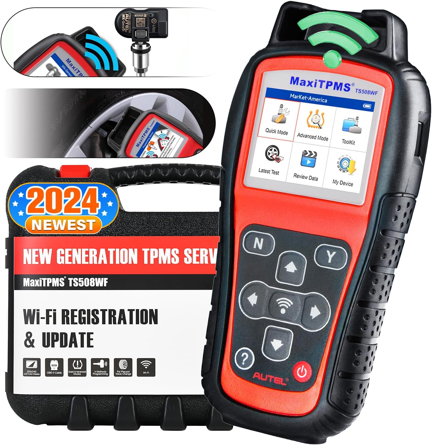 Autel MaxiCOM MK808Z OBD2 Scanner, Android 11 Bi-Directional Car Diagnostic Tool,  Code Reader Key Coding TPMS with All System Diagnosis Service.Upgraded of MK808 / MX808