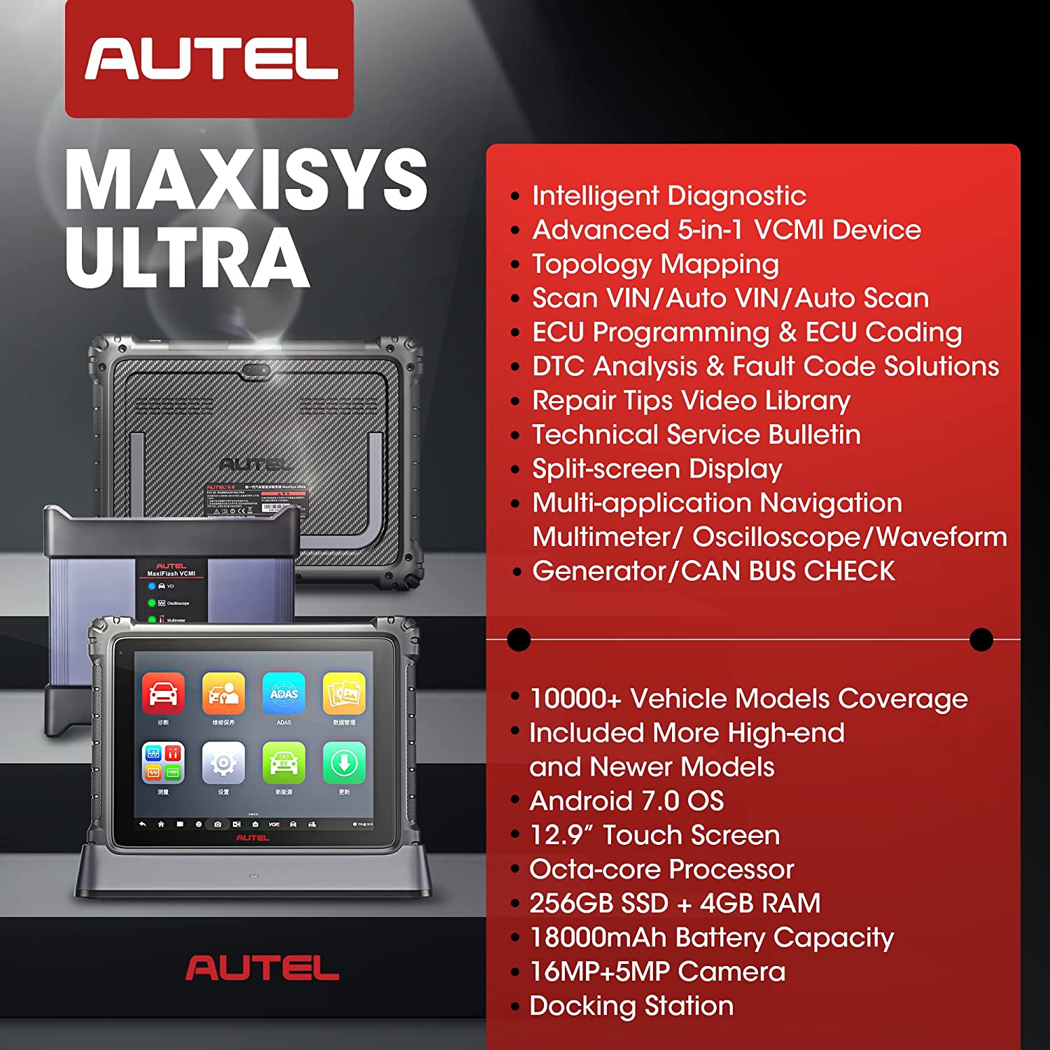 AUTEL MaxiSYS Ultra Diagnostic Tablet