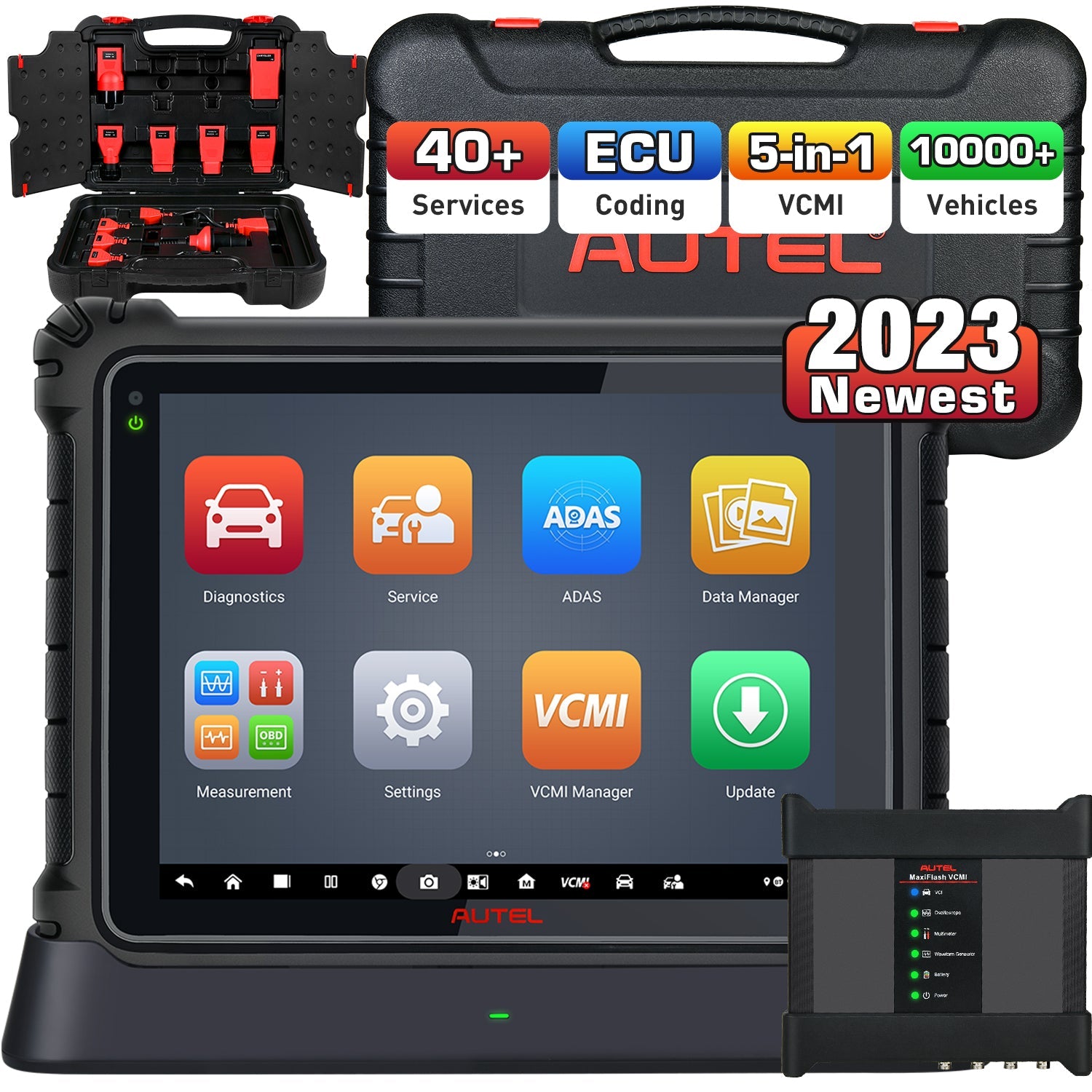 Autel MaxiSys Ultra 2023 Version Full System Diagnostic Bi-Directional  Scanner ECU Coding/Programming Topology 40+ Functions with 5in1 MaxiFlash  VCMI
